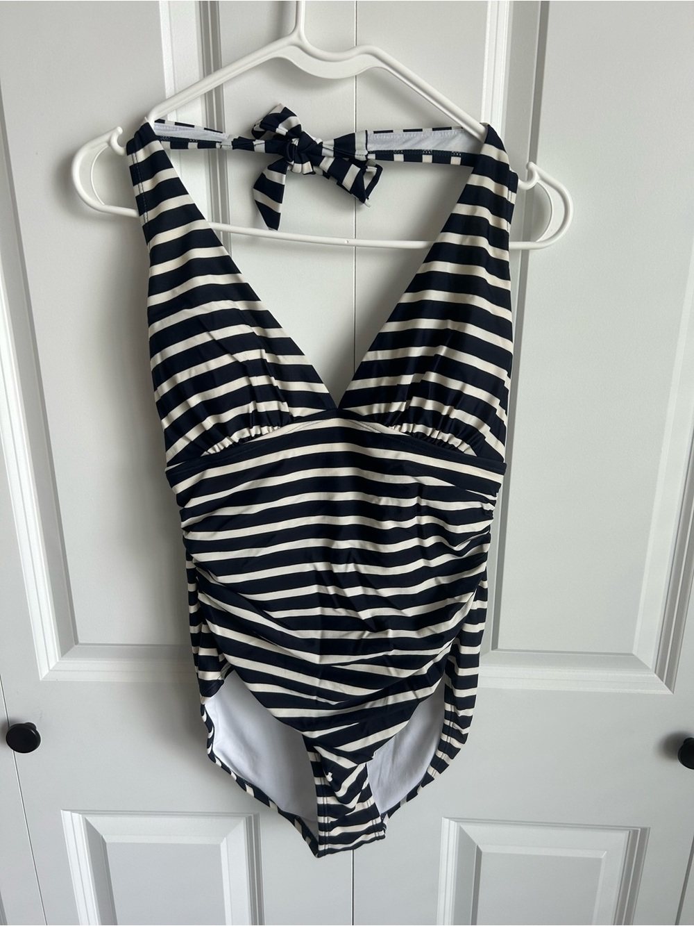 Gap Striped Navy and White One-Piece Swimsuit